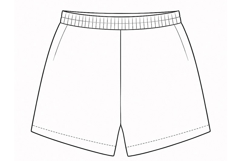 Patrón de pantalón corto elástico